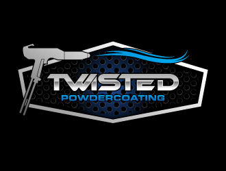 Twisted Powdercoating logo design by torresace