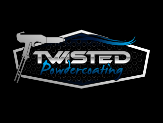 Twisted Powdercoating logo design by torresace