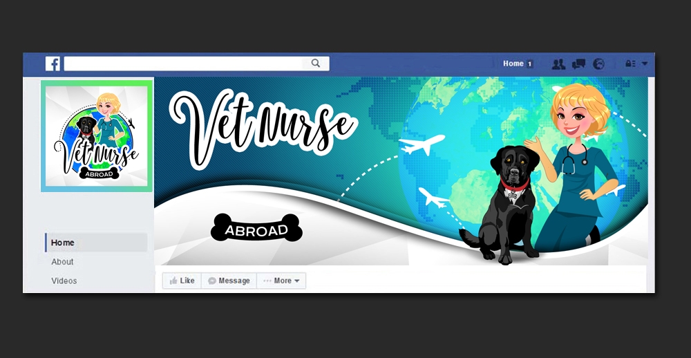 Vet Nurse Abroad logo design by DreamLogoDesign