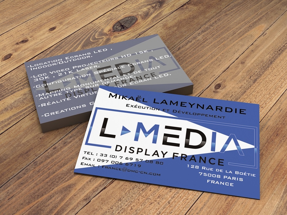 L-MEDIA Display France logo design by bulatITA