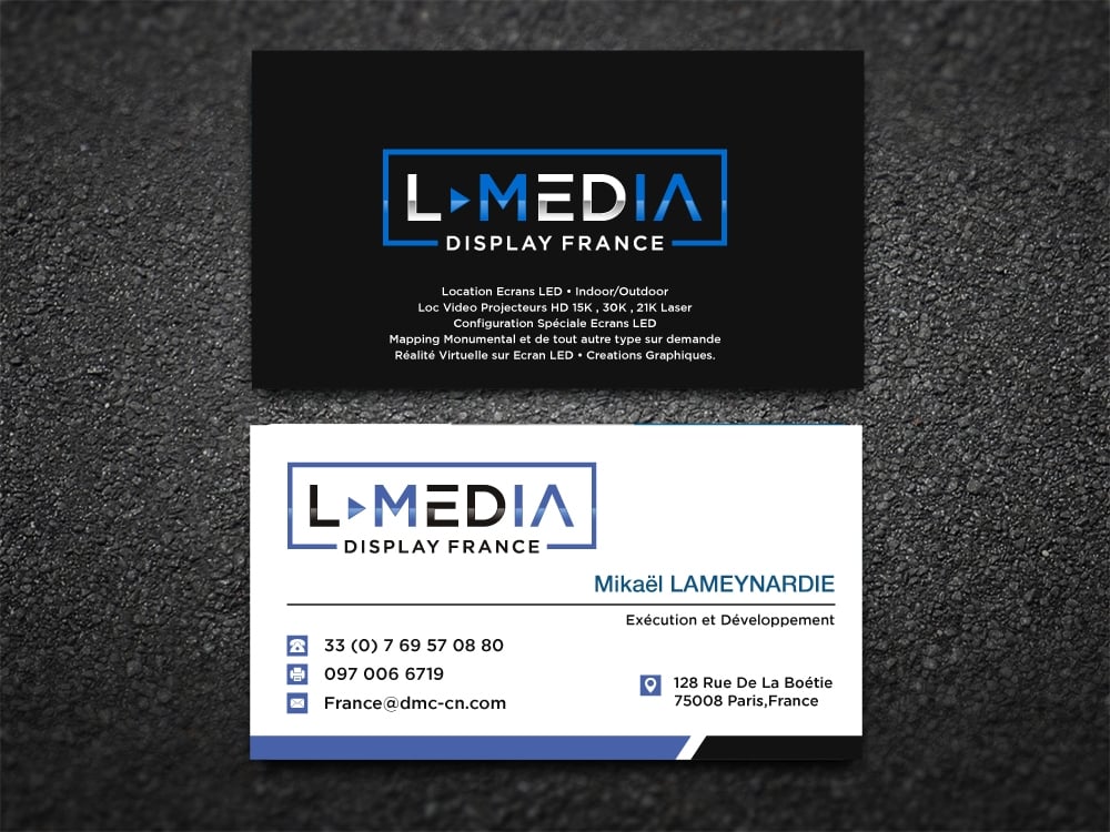 L-MEDIA Display France logo design by labo