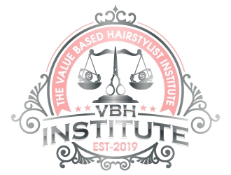 The Value Based Hairstylist Institute aka VBH Institute logo design by Aelius