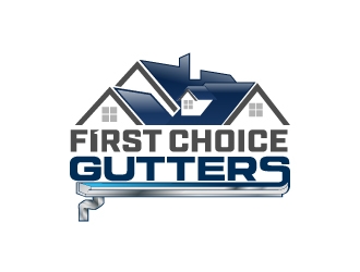 First Choice Gutters /  logo design by jaize