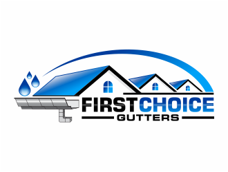 First Choice Gutters /  logo design by mutafailan