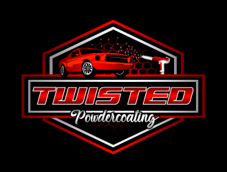 Twisted Powdercoating logo design by firstmove