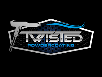 Twisted Powdercoating logo design by torresace
