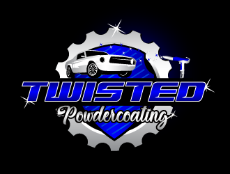 Twisted Powdercoating logo design by firstmove