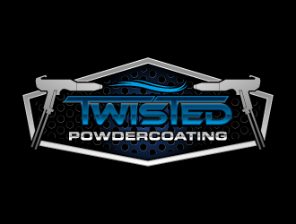 Twisted Powdercoating logo design by torresace