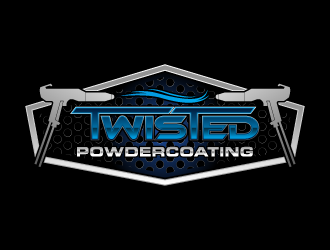 Twisted Powdercoating logo design by torresace