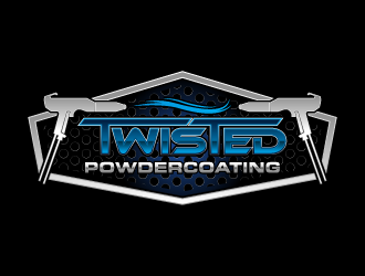 Twisted Powdercoating logo design by torresace