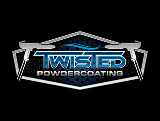 Twisted Powdercoating logo design by torresace
