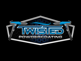 Twisted Powdercoating logo design by torresace