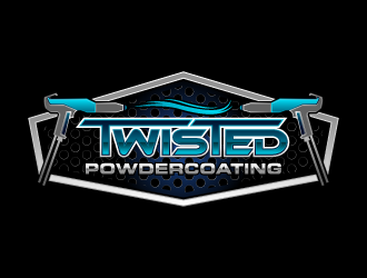 Twisted Powdercoating logo design by torresace