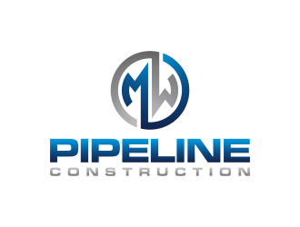M.W. Pipeline Construction  logo design by dewipadi