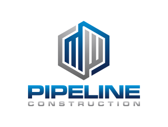 M.W. Pipeline Construction  logo design by dewipadi