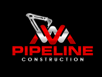 M.W. Pipeline Construction  logo design by desynergy