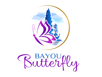 Bayou Butterfly, LLC logo design by Coolwanz