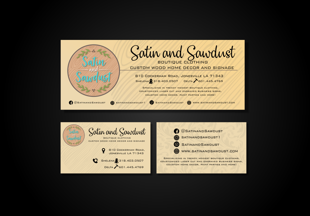 Satin and Sawdust logo design by Dhieko