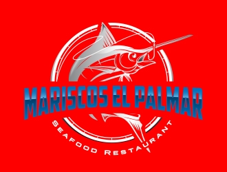 Mariscos El Palmar logo design by Eliben