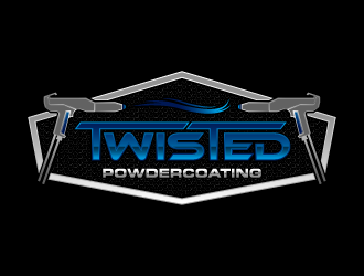 Twisted Powdercoating logo design by torresace
