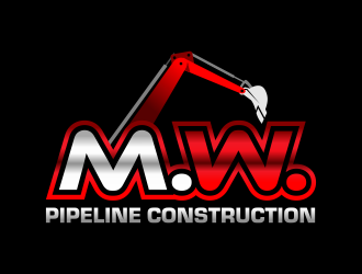 M.W. Pipeline Construction  logo design by ingepro