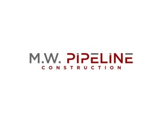 M.W. Pipeline Construction  logo design by bricton