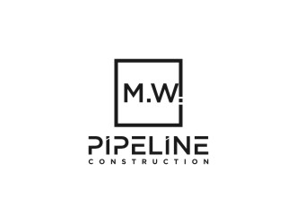 M.W. Pipeline Construction  logo design by bricton