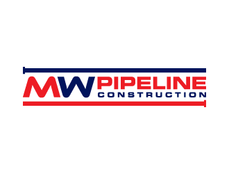 M.W. Pipeline Construction  logo design by denfransko