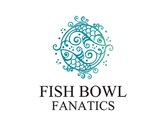 fish bowl fanatics logo design by logolady