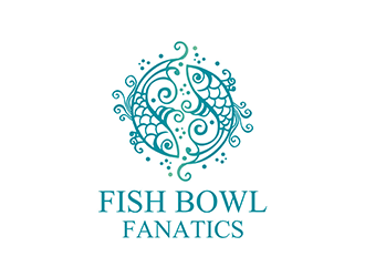 fish bowl fanatics logo design by logolady