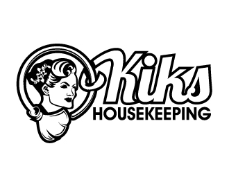 Kiks Housekeeping logo design by desynergy