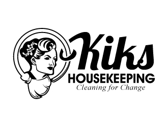 Kiks Housekeeping logo design by desynergy