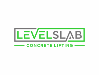 LevelSlab Concrete Leveling logo design by santrie