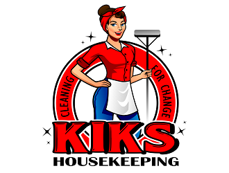 Kiks Housekeeping logo design by haze