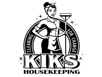 Kiks Housekeeping logo design by haze