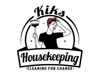 Kiks Housekeeping logo design by gogo