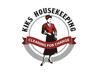 Kiks Housekeeping logo design by gitzart