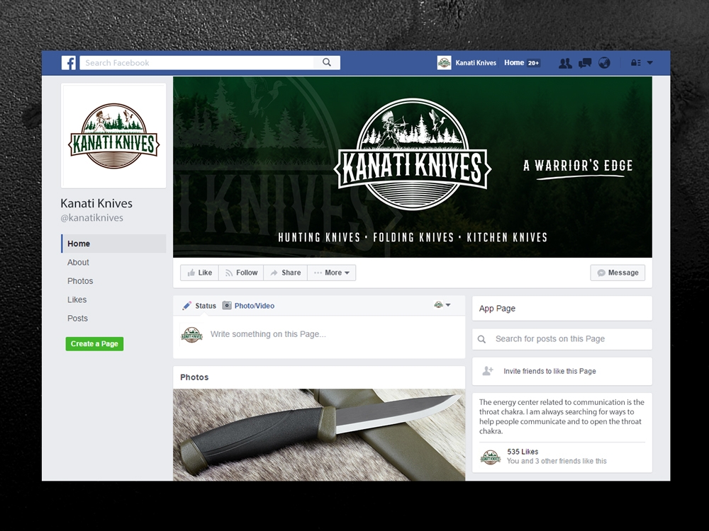 Kanati Knives logo design by akilis13