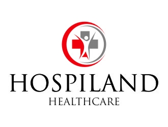 Hospiland Healthcare logo design by jetzu
