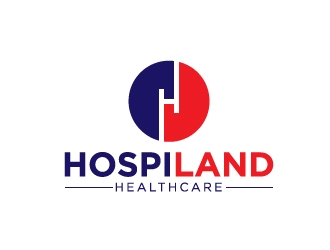 Hospiland Healthcare logo design by my!dea