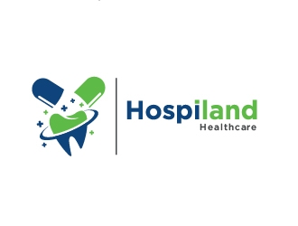Hospiland Healthcare logo design by cybil