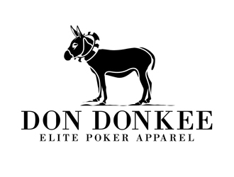 Don Donkee Elite Poker Apparel logo design by DreamLogoDesign