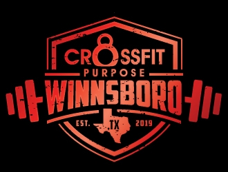 Crossfit Purpose Winnsboro, TX logo design by REDCROW