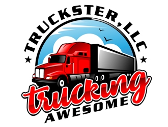 Truckster, LLC Trucking Awesome logo design by DreamLogoDesign