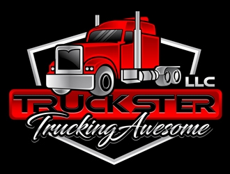 Truckster, LLC Trucking Awesome logo design by DreamLogoDesign