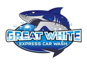 Great White Express Car Wash logo design by rizuki