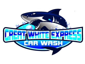 Great White Express Car Wash logo design by sakarep