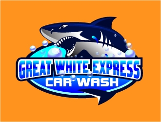 Great White Express Car Wash logo design by sakarep