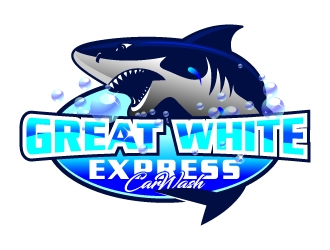 Great White Express Car Wash logo design by Aelius