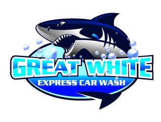 Great White Express Car Wash logo design by Suvendu